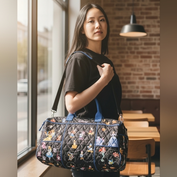 The Bradford Exchange Handbags - Loungefly Disney Princesses Mickey Minnie Allover Print Blue Tote Shoulder Bag